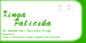 kinga palicska business card